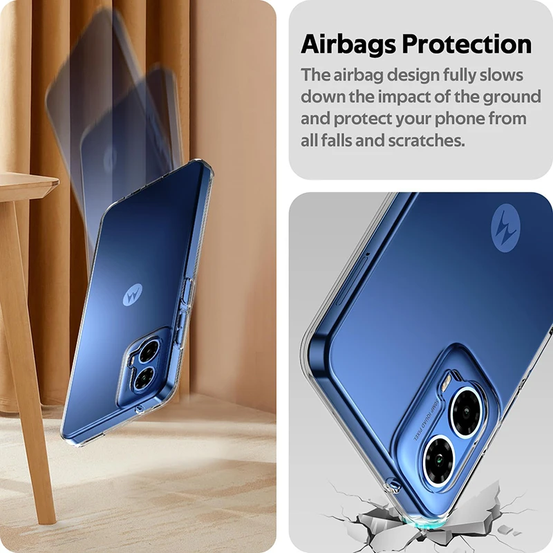 Silicone Soft Clear Case For Motorola Edge 50 40 30 20 Pro Lite G24 G54 G84 G53 G73 G13 G62 G52 G42 Transparent Cover phone case phone protector cover