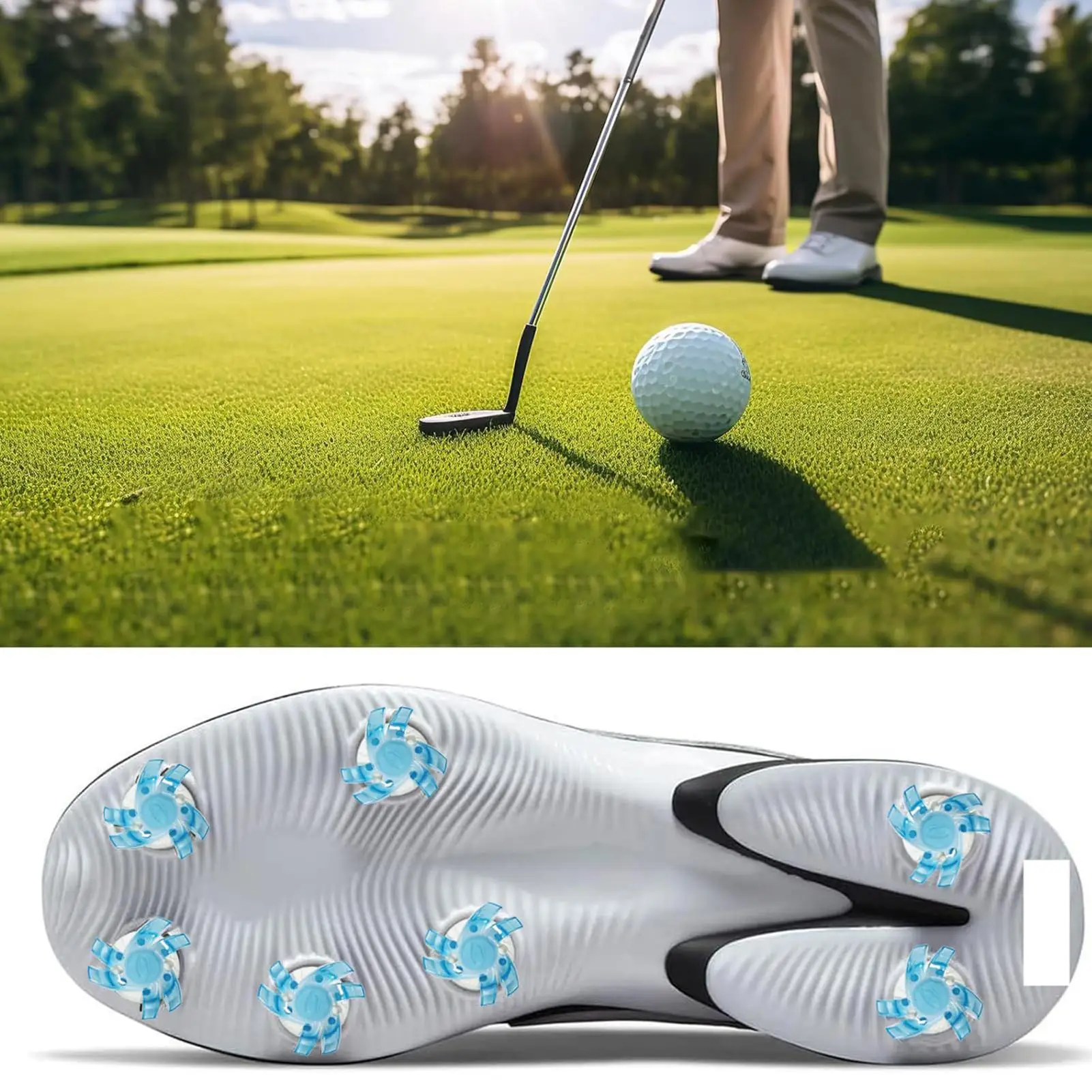 Golf Shoe Spikes Anti Slip Golf Shoe Cleat Stinger Screw Replacement Thread Spikes Cleats For Golf Boots Golf Shoe Accessories