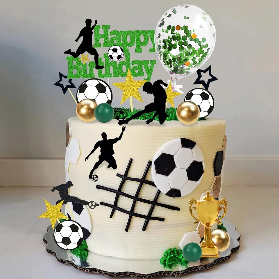 31 stks Voetbal Cake Topper Decoraties Voetbal Speler Taart Decoraties voor  Voetbal Thema Verjaardag Sport Feestartikelen - AliExpress, image size:960x960