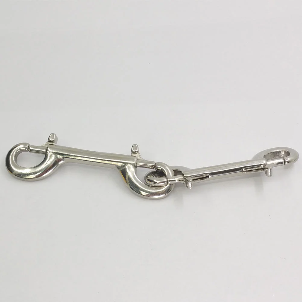 12pcs Double Ended Trigger Hook Snap Hook Clip for Pet Black Metal Diving Mountaineering Dog Leash Hardware