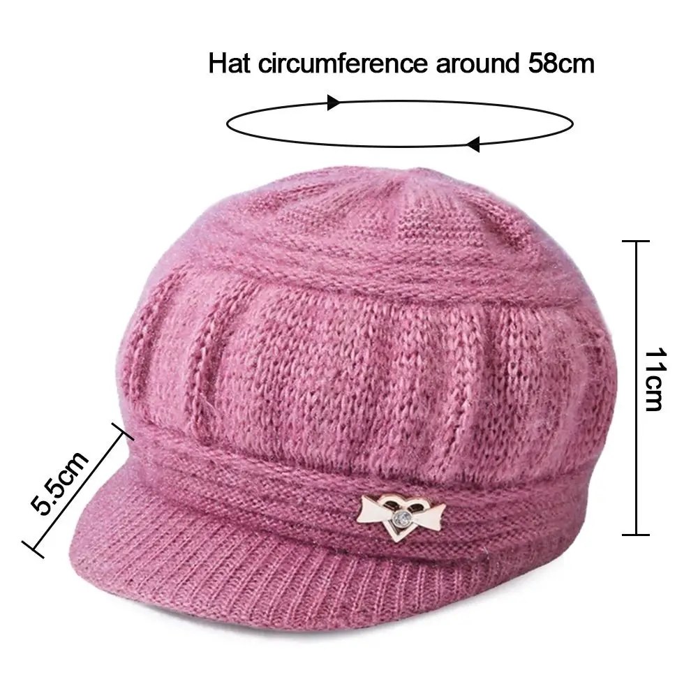 Fur Hat Knitted Earflap Hat Winter Hat Wool Hat 1PC Wool Women's Fashion Hat Wind Shield Ear Guard