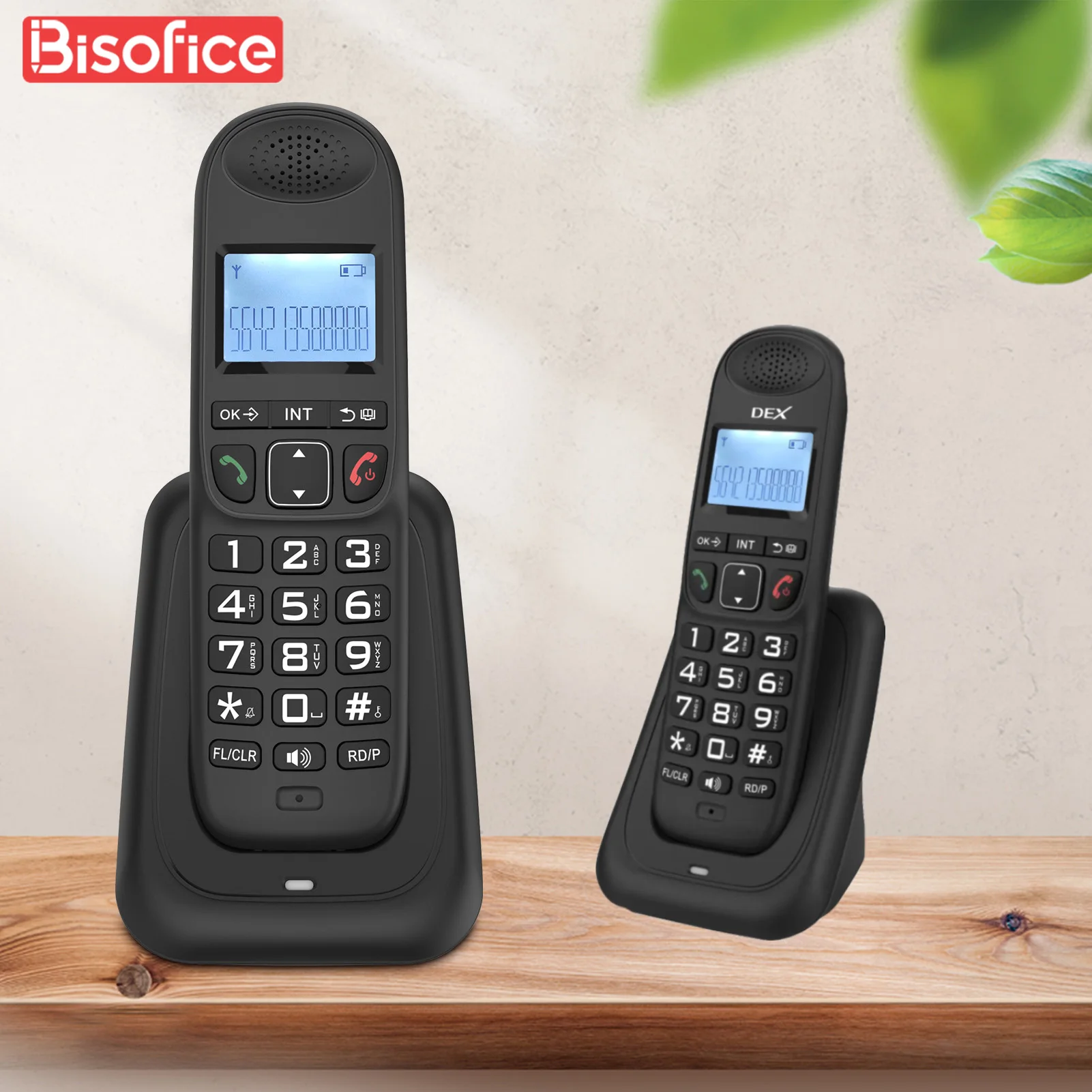 Expandable Cordless Phone System w/ 3 Lines Display Caller ID Support 5 Handsets Connection 50 Phone Book Memories16 Languages cordless phone