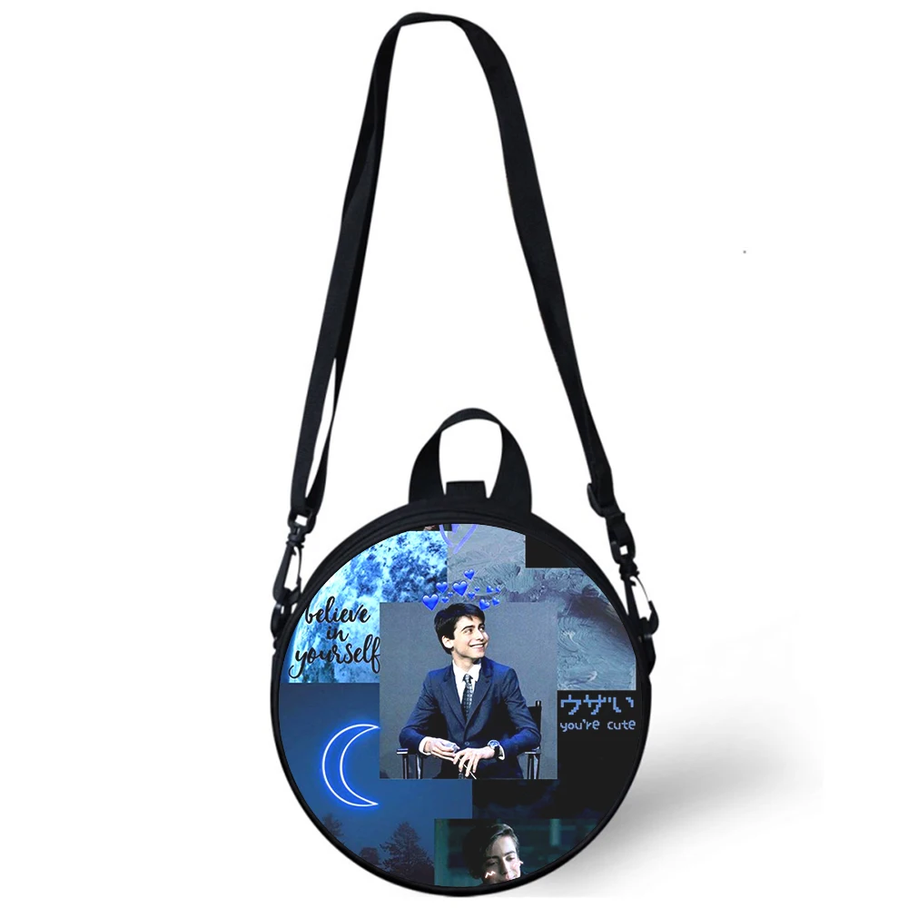 

Aidan Gallagher Number Five Child kindergarten Bag Print Crossbody Shoulder Bags For School Women Mini Round Bagpacks Rugtas Bag