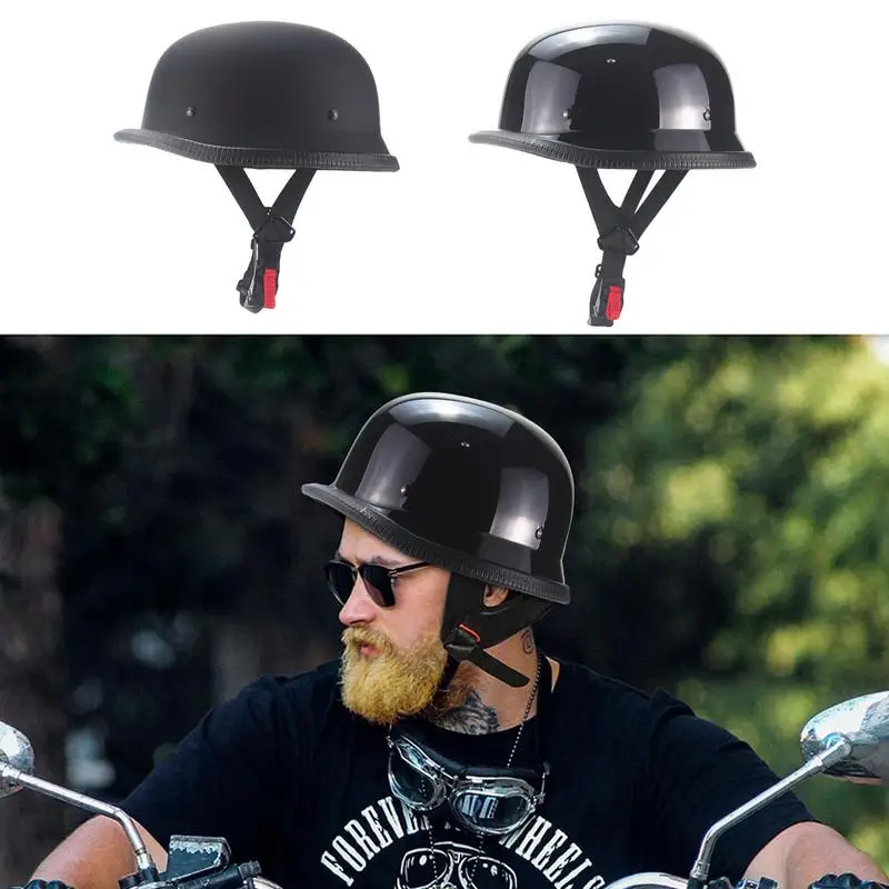 Demi-casques de moto durables pour adultes et hommes, casques de vélo,  visière de vélo, rétro, allemand, femmes - AliExpress