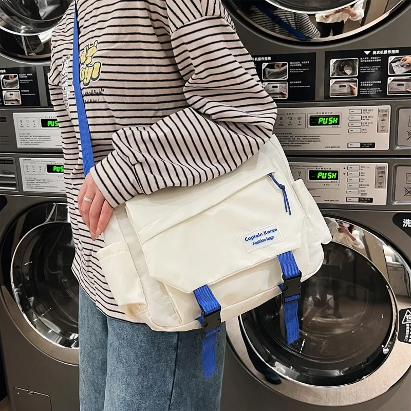 Large Capacity Workwear Style Men's Bags Casual Student Shoulder Bag New Ins Messenger Bag Versatile Crossbody Bags for Women