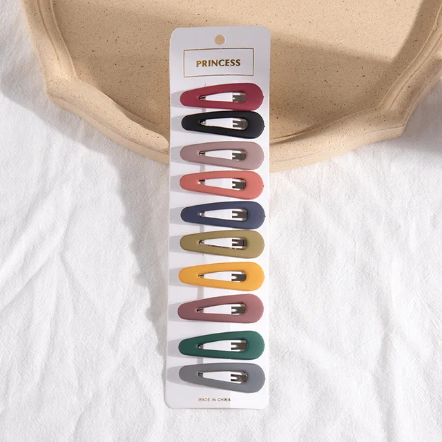 Hairpin Korean Simple Bb Clip Bangs Headdress Macaron Girl Hair Accessories Set Metal Hair Claws Ladies Hairgrip Headwear 5