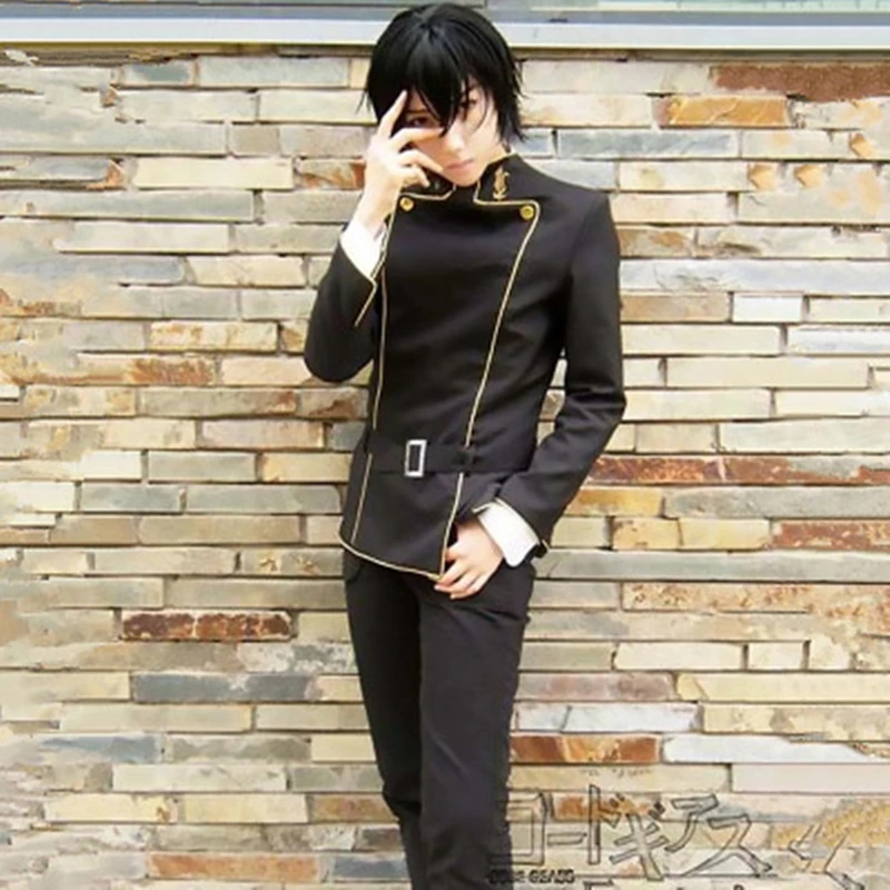 

Hight Quality Anime CODE GEASS Lelouch of the Rebellion Lelouch Lamperouge Hallowmas Man Cosplay Costume Top + Pants + Belt