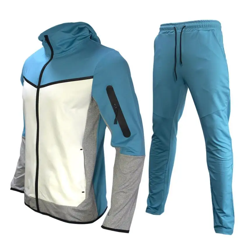 

2023 New Brand Men's Sweatsuit Tech Fleece Hoodie Cotton Stretch Training Wear Good Quality Coat Sweatpants Sport Set Clothing