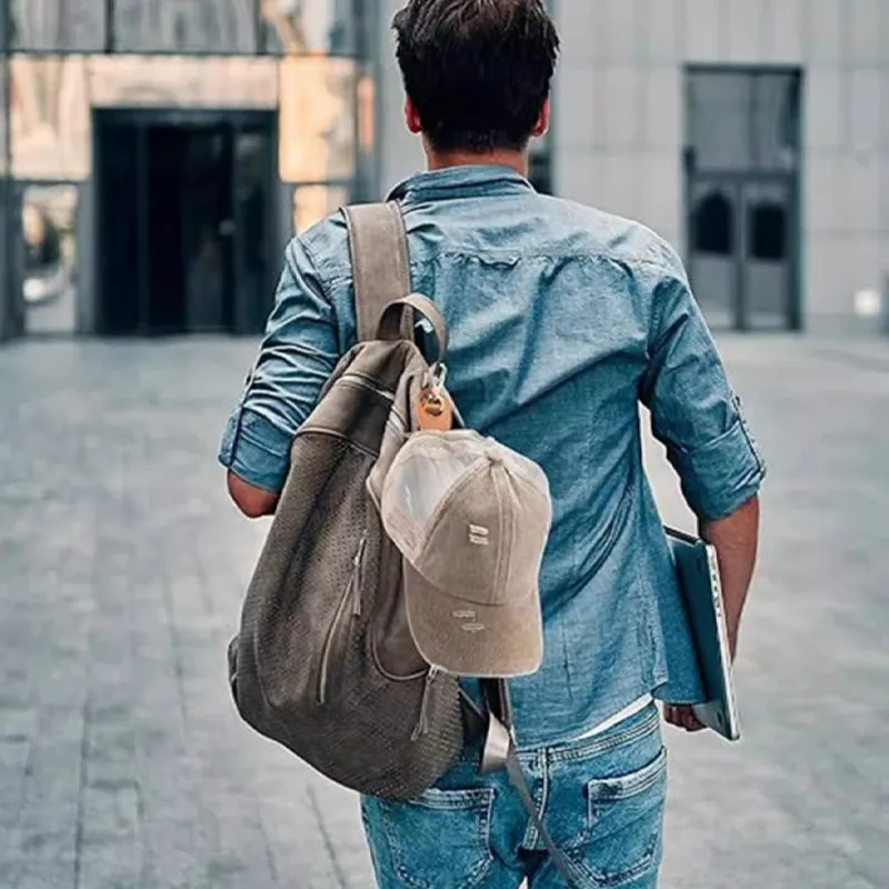 Travel Leather Hat Clip Golf Baseball Cap Holder Summer Hat Strap Towel Glove Hook Wallet Buckle Hands-free Bag Latch Clips