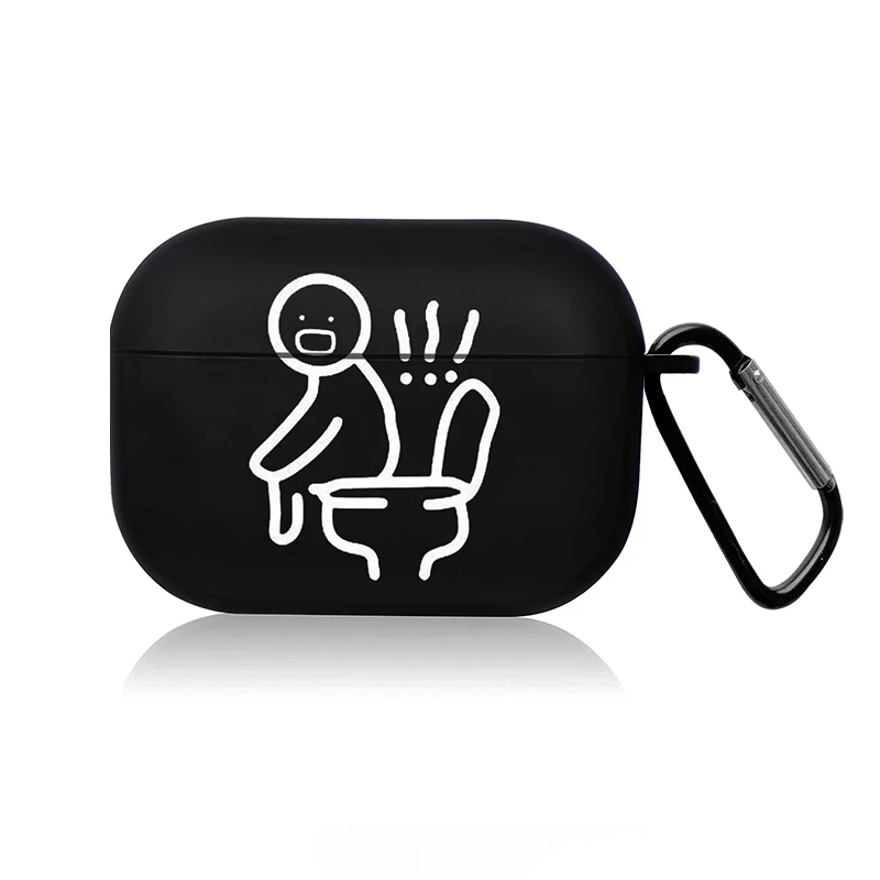 Creative Line Cute Black Earphone Case Image 2