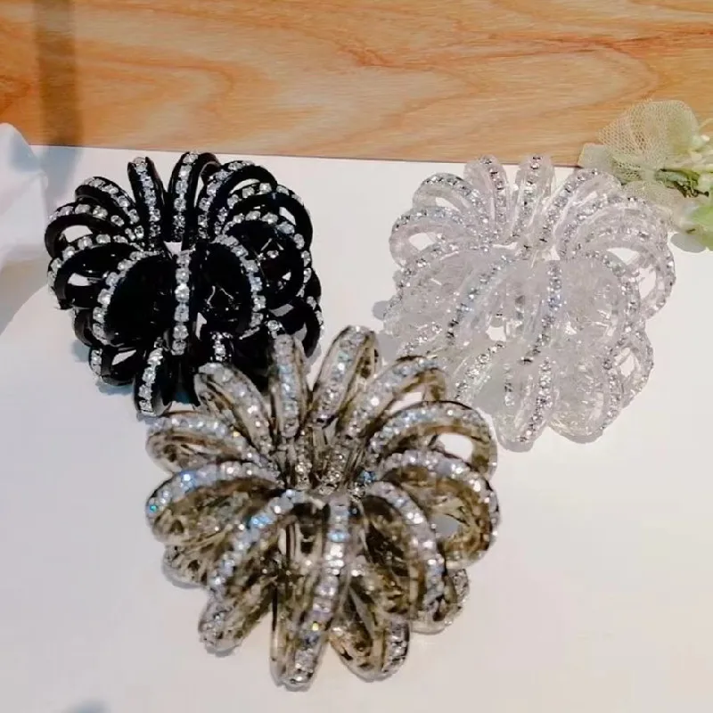 Fascia Per Capelli Invernale In Cristallo E Strass - Cerchietto Perle Intrecciate Bianco - Accessorio Elegante - 3