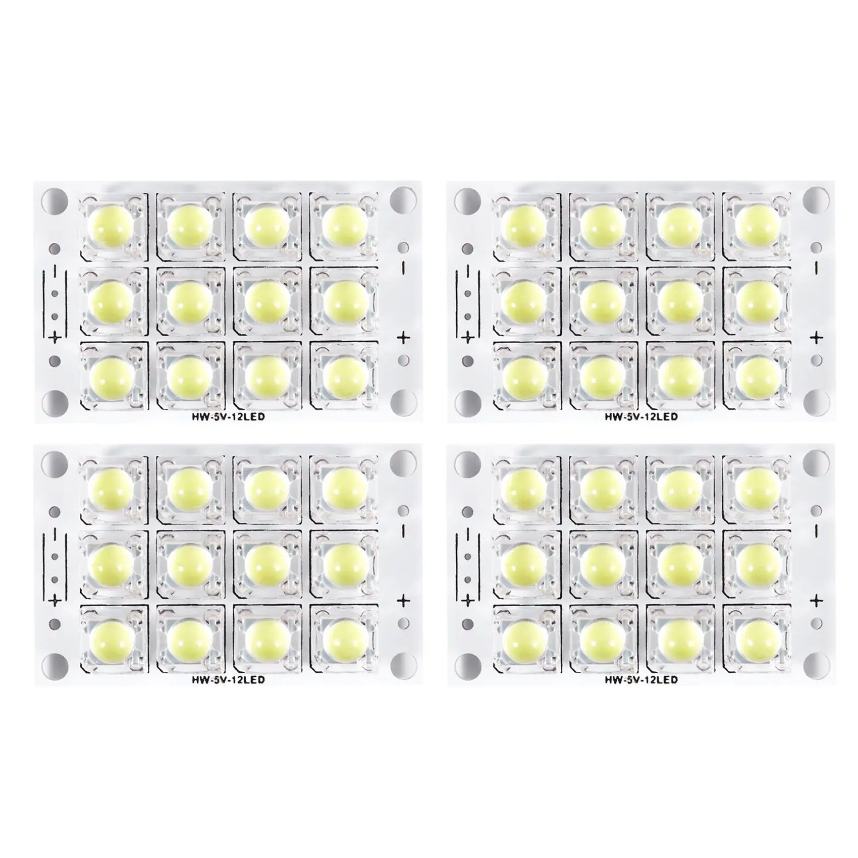 ABJN-4X 새로운 DC 3V 5V 12 LED 슈퍼 브라이트 화이트 피라냐 LED 회로 기판 LED 조명 라이트 요트
