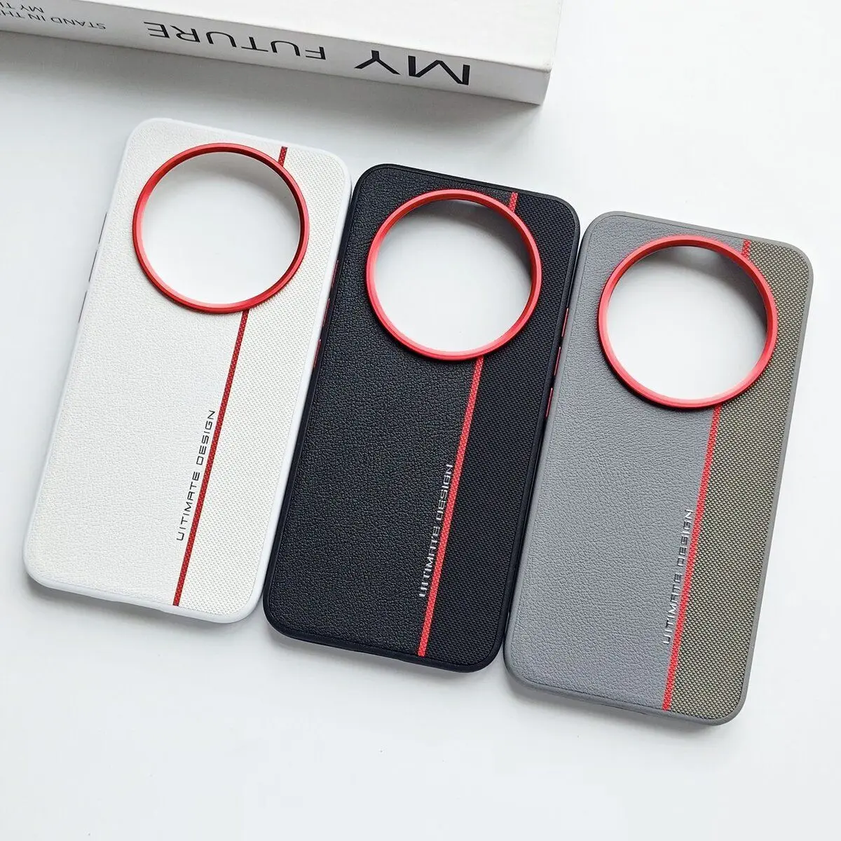 Fashionable Hard PU Leather Protective Back Cover Case