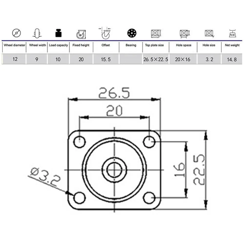 Universal Swivel Caster Wheels for Furniture and Cabinets - Practical Home Hardware Accessories