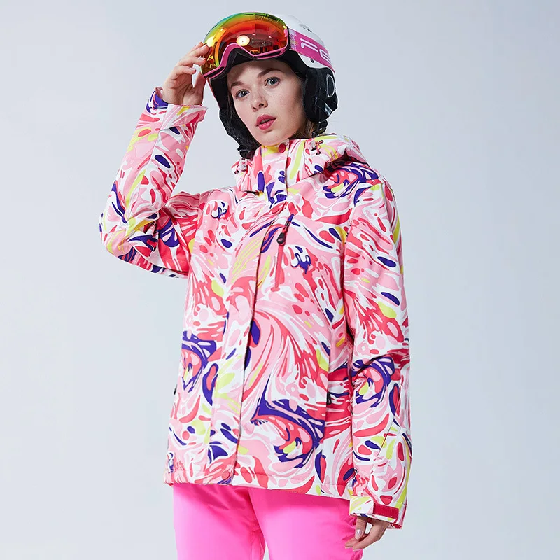 -30 Degree Winter Women Ski Jacket Snow Coat Waterproof Warm Skiing Coat Outdoor Sports Snowboarding Jacket Clothing Windproof
