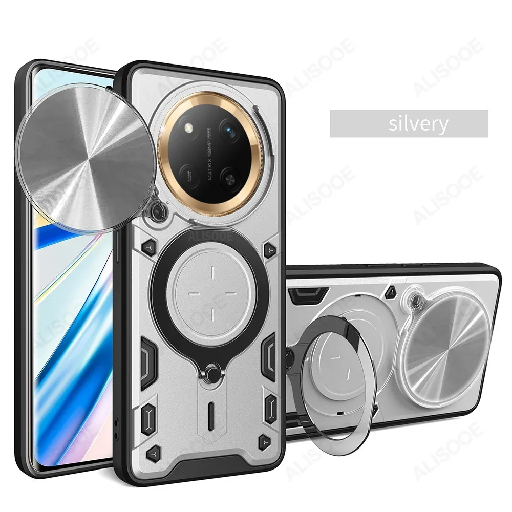 Durable Shockproof Armor Case with Slide Camera Cover and Ring Stand