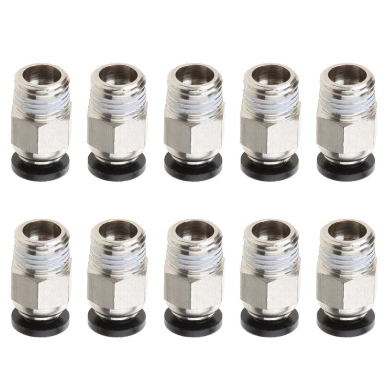 Connecteur Pneumatique 4 Mm Raccords Cuivre Acier Inox Kit De 20 Raccords Rapides Pneumatiques NJER - Connecteurs PC4-M6 Et PC4-M10 Pour Imprimantes 3D Kit Imprimante 3D Extruder Raccord Pc4 M6