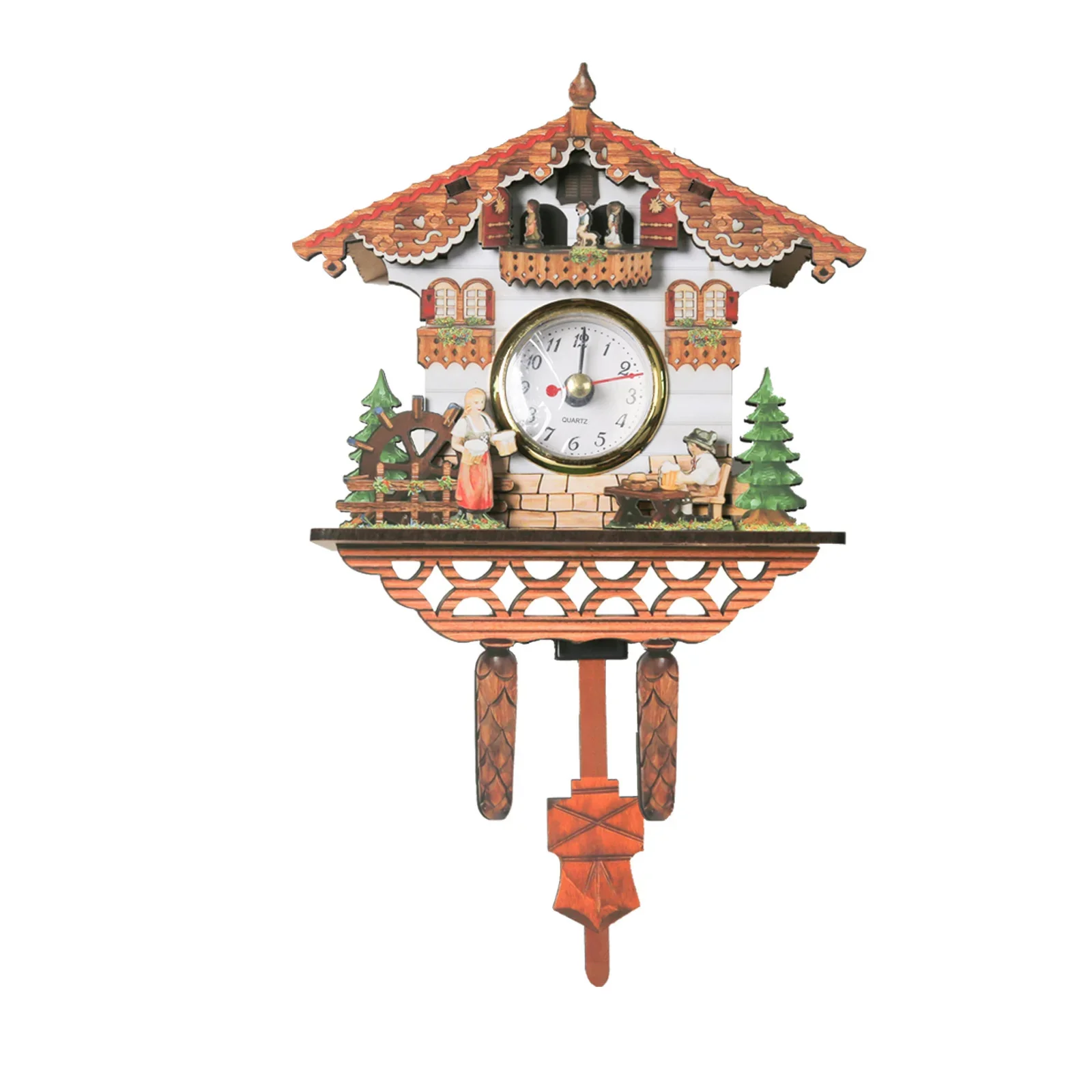 Wooden Hanging Wall Clock Bird Alarm Clock Cuckoo Clocks For Home Decoration Quartz Watch Decorative Home Decor - 6