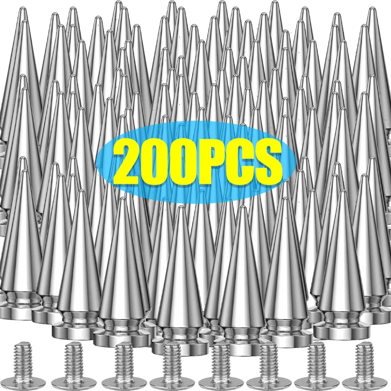 200/10Pcs 스파이크 펑크 리벳 여러 크기 스크류 백 스터드 펑크 록 총알 리벳 홈 DIY 봉제 의류 가죽 공예 200/10Pcs 스파이크 펑크 리벳 여러 크기 스크류 백 스터드 펑크 록 총알 리벳 홈 DIY 봉제 의류 가죽 공예