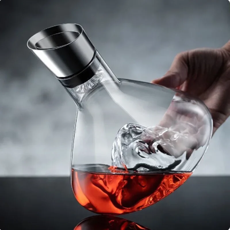 Wine Decanter Quick Waterfall Iceberg Handmade Home Crystal Wine Pourer Carafe Thickened Dispenser Pot Bar Accessories wine aerator pourer whiskey decanter set wine aerator decanter