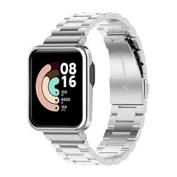 Sleek Magnetic Loop with Case Protector - Premium Stainless Steel Bracelet & Metal Strap Cover for Mi Watch Lite (1)