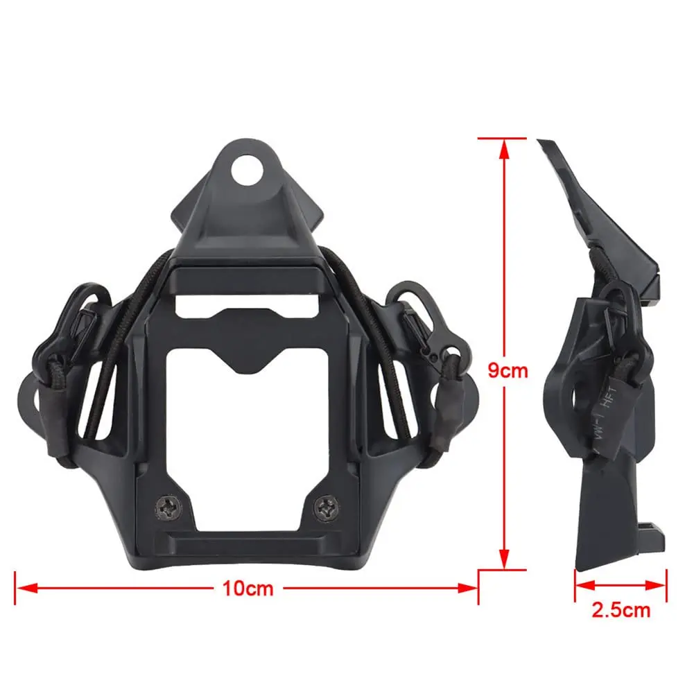 BOOIU NVG 마운트 VAS 슈라우드 전술 빠른 헬멧 전송 베이스, 스포츠 카메라 브래킷 베이스, 헬멧 에어소프트 사냥 액세서리