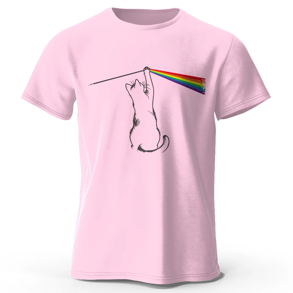 Artistic Cat Portrait Cotton T-Shirt – Soft, Unisex Creative Tee