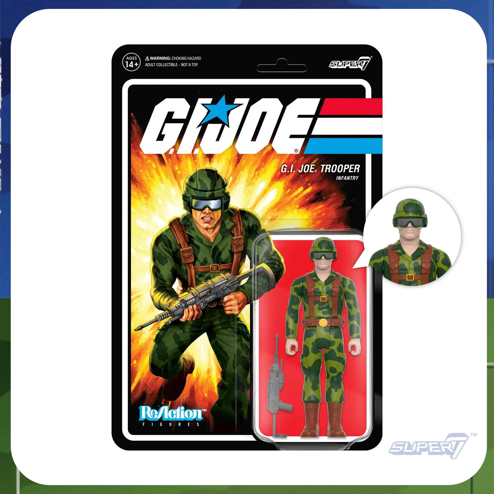 thumbnail image 1 of Figuras de reacción Super7 GI Joe Tribus militares Colección clásica retro Tide Play Regalo nostálgico Juguetes para niños Serie de tarjetas colgantes, 1 of 5