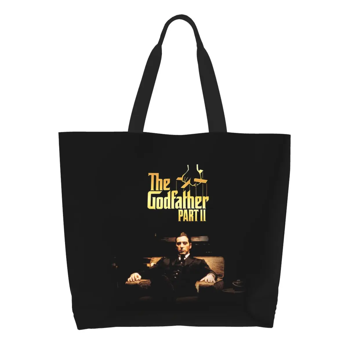 

Fashion The Godfather Shopping Tote Bag Recycling Classic Gangster Movie Groceries Canvas Shopper Shoulder Bag