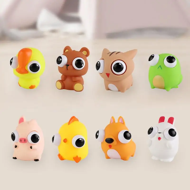 

Детские сжимаемые Животные Смешные уменьшающие давление животные бум наружу глаза кукла снятие стресса выпадающие глаза сжимаемые искусственные сувениры