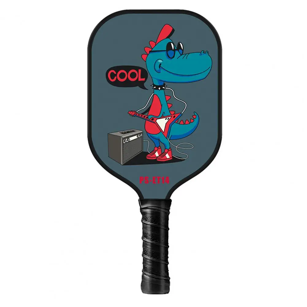 Kids Pickleball Paddle Cartoon Print Lightweight Glass Fiber Children Pickleball Racket Accessories Tennis Racket