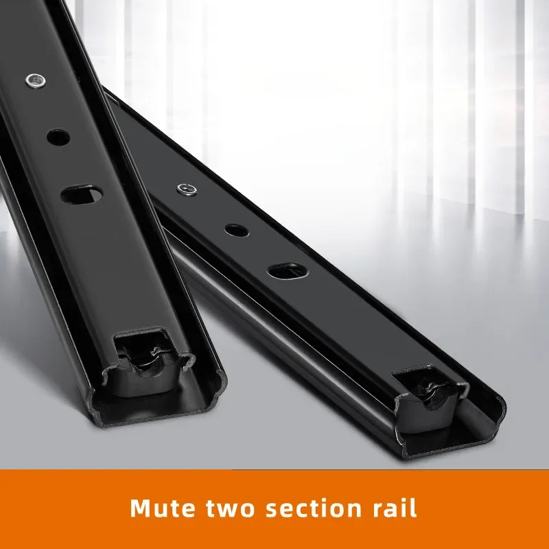 Drawer Rail 8~20Inch Cold Rolled Steel Drawer Slides Two-Section Cabinet Slides Furniture Hardware