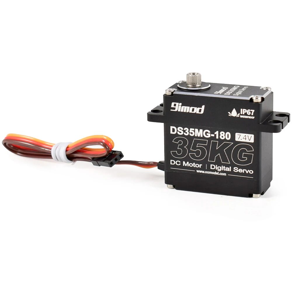 Sb7a64bf94b414956ba6a2d8aa4a1c5495 9imod DS35MG 35kg 방수 서보 180°/270° 전체 알루미늄 케이스 스테인리스 스틸 기어 고토크 1/8 1/10 RC카용