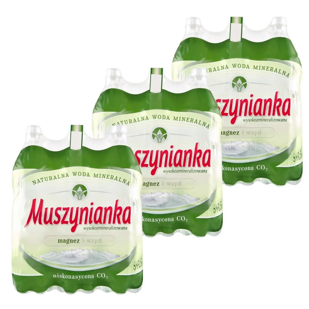 Muszynianka woda mineralna wysokozmineralizowana 1,5 l x 18 sztuk z Polski za $12.81 / ~48zł