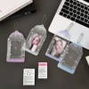 Transparent umbrella Snowflake 3 inch pvc student card cover star storage card cover 2