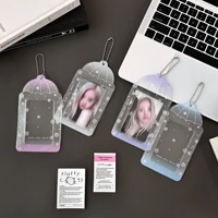 Transparent umbrella Snowflake 3 inch pvc student card cover star storage card cover 2