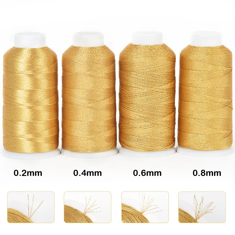 Luxurious Gold & Silver Embroidery Thread for Handmade Braided Bracelets