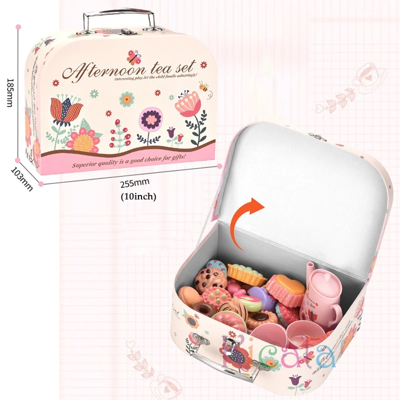 Pretend Food Toys Pretend Kitchen Toys Kitchen Toys Tea Set Toy Girls Toys DIY Pretend Play Toy Simulation Tea Food Cake Set Play House