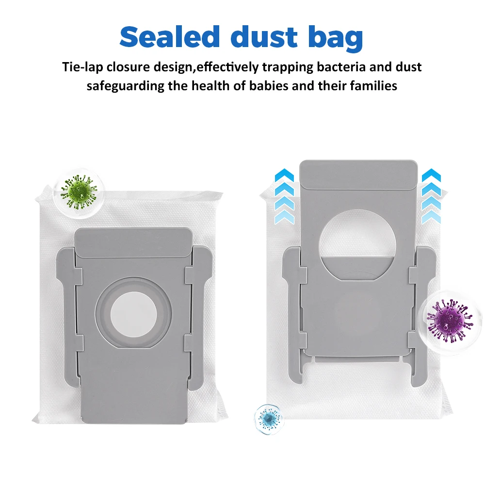 For iRobot Roomba i7 i7+ j7 j7+ E5 E6 E7 S9 S9+ i3 i3+ i4 i4+ i6 i6+ i8 i8+ Dust Bag Accessories Robot Vacuum Cleaner Bags Parts - 4