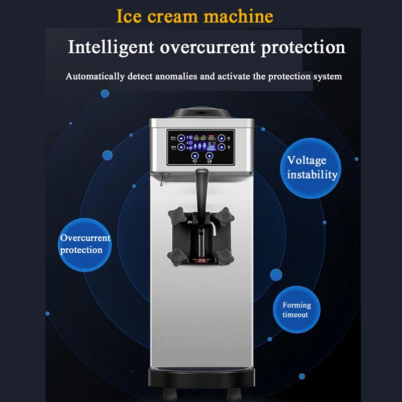 Commercial Ice Cream freezer Machine 3-flavor Yogurt Maker One-click Clean 18L/H LCD Display soft ice cream machine