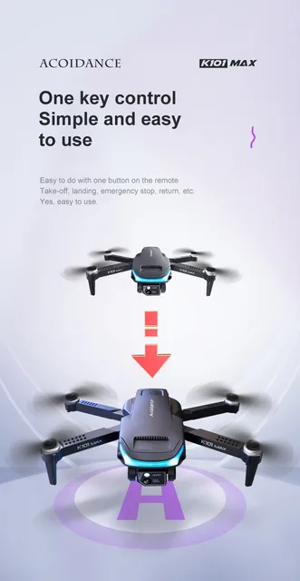 K101 MAX Drone 4K Double Camera HD WIFI FPV Obstacle Avoidance Drone Optical  Flow Four-axis Aircraft RC Helicopter With Camera