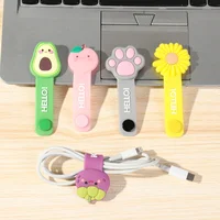 Cute Cartoon Cable Winder Multifunction Cable Organizer Cable Protector Bookmark Headset Data Line Storage Cord Protector 2