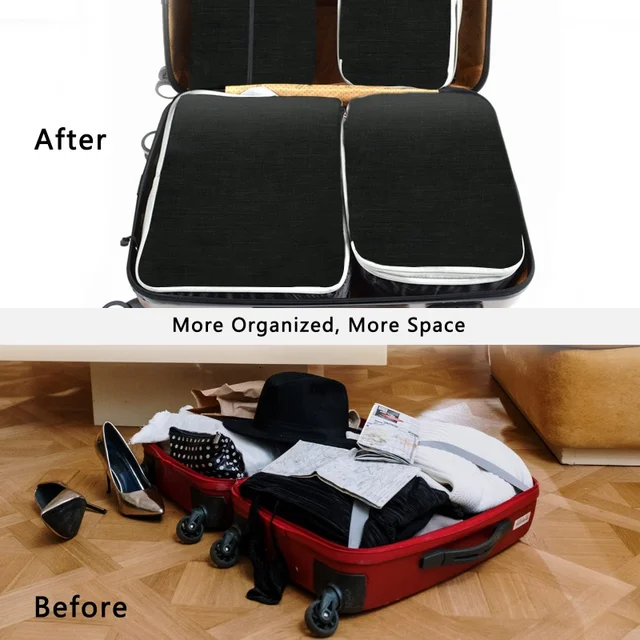 3/4D/4Db Utazási Szervező Táska Gyűrő Csomagoló Kockák Nylon Hordozható Kézitáska Poggyász Tároló Összecsukható Vízálló Cipőzsák - Image 6