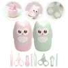 2 set Baby Nail Kit Newborn Infant Toddler Safe Nail Clippers File Scissors Set With Cute Storage Case Small Lightweight Rounded