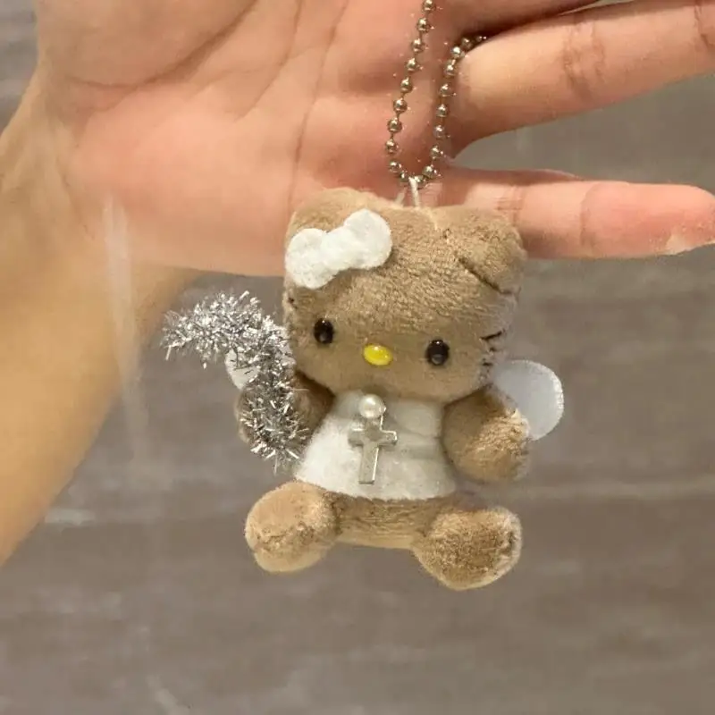 

Вешалка для сумки Sanrio в средневековом стиле, плюшевая вешалка Hello Kitty, Книжная сумка, рюкзак, плюшевая Искусственная елка, милый подарок для девушки из аниме