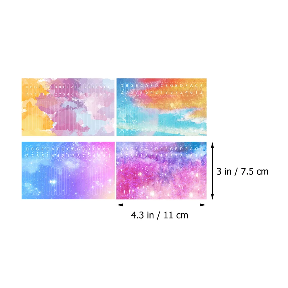 4 Pcs Stickers Kalimba Piano Thumb Decal Mini Note Keyboard Gift Lover Thumbs Learning