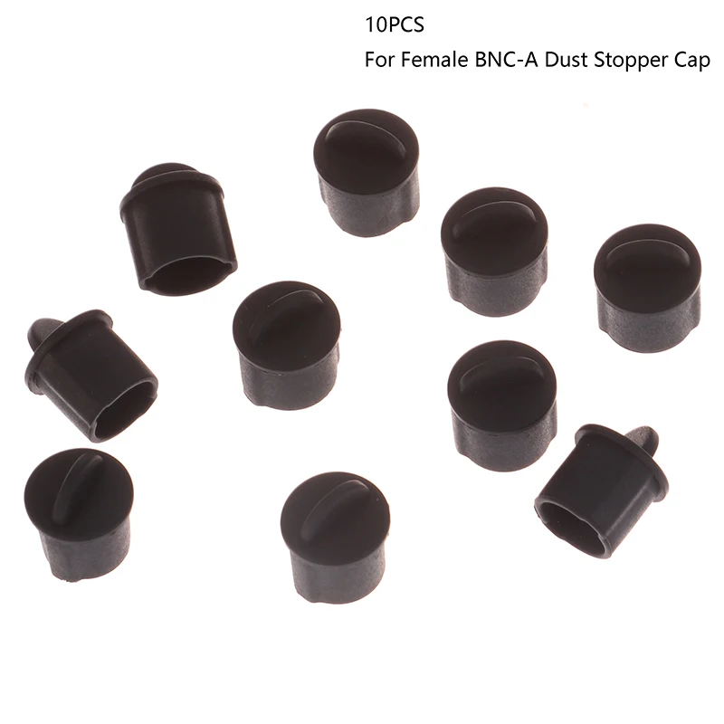 

10pcs Uxcell 10pcs Silicone BNC Anti-Dust Stopper Cap Cover for Female Jack Black Inside Install Dia 9.5 mm - 11 mm