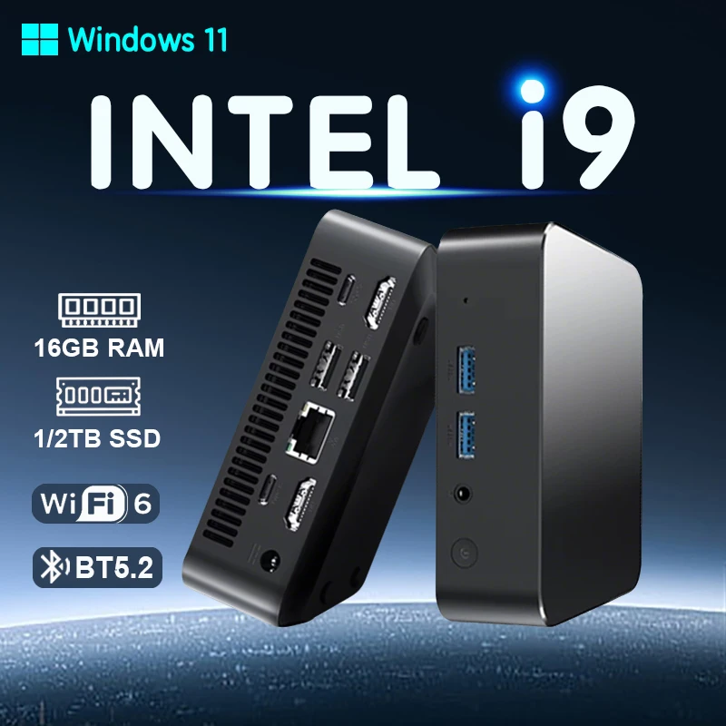Orbsmart AW-15L Mini PC Windows 11 Pro Desktop | Computer | Micro PC | Senza ventole | Risparmio energetico (N100 CPU, 8 GB RAM, 256 GB Int. Memoria, USB -C, WiFi 6