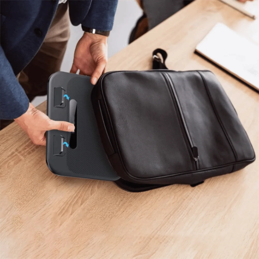 Höhenverstellbar 360° ° Drehbarer Notebook-Ständer, rutschfeste Basis, faltbarer Aufbewahrungs-Laptop-Ständer aus Kohlenstoffstahl, platzsparend – Detail 11