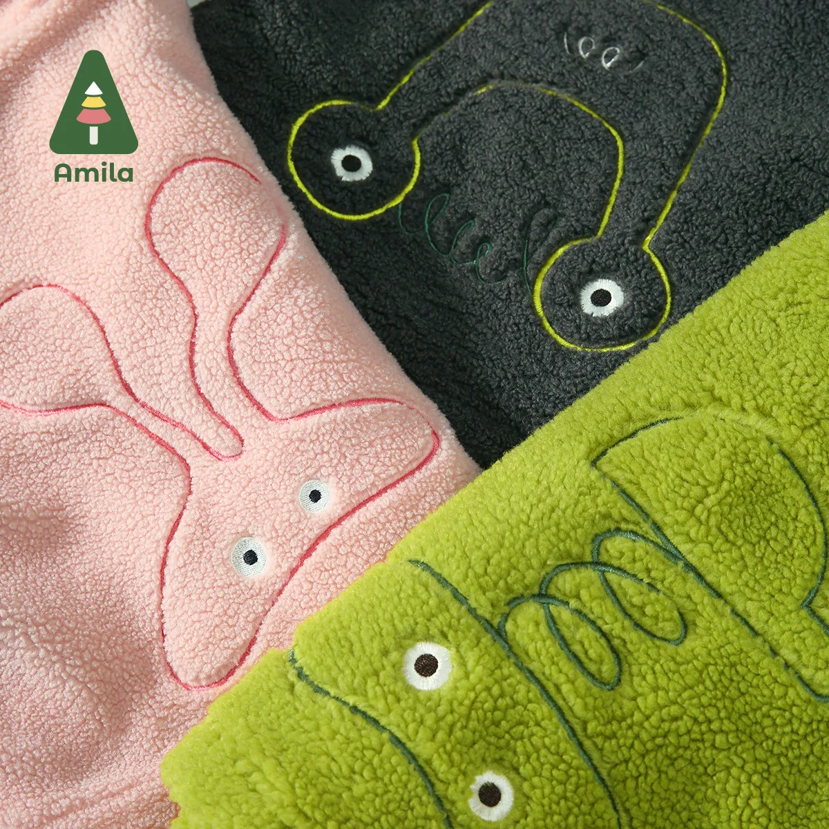 Amila Baby Boy Coat Winter New Multicolour Hooded Fleecing Big-eared Hat Cute Toddler Outerwear Baby Clothing